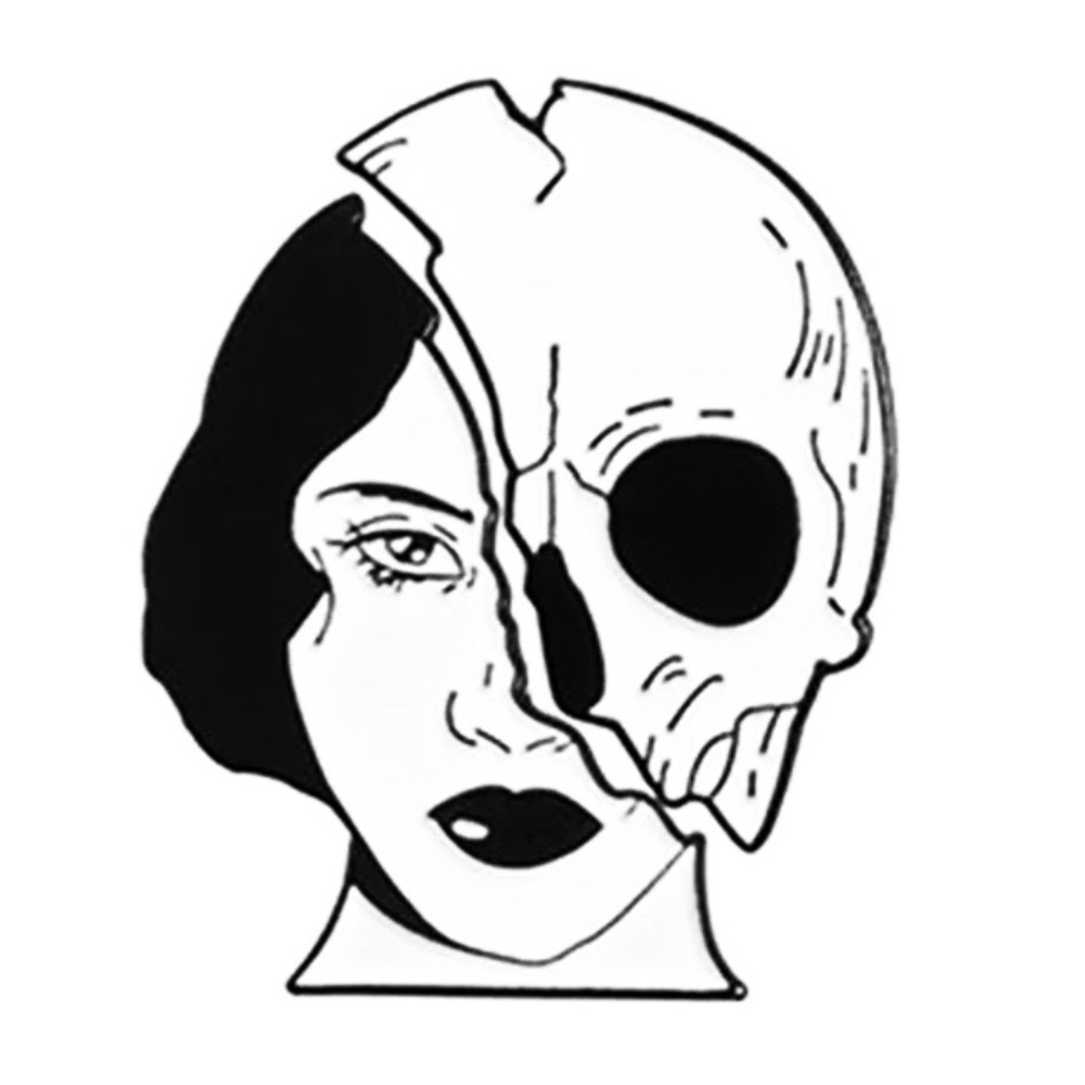 Wow! 🎁 👁 2pc Face Skull Enamel Pin Set Unisex